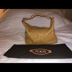 Tod’s Miky Bag in tan pebbled leather